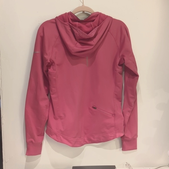 Nike Dri fit pink running active zip-top, reflective, hoodie, Medium - Picture 6 of 12